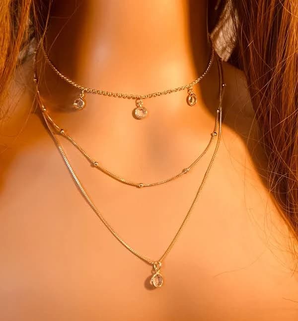 Dainty Gold Filled CZ Necklace