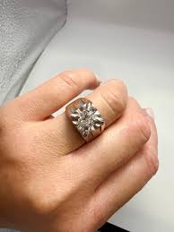 0.50ct Mens diamond ring 14KT gold classical For Sale at 1stDibs
