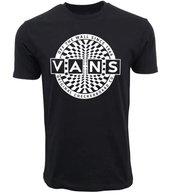 Vans Mens Of The Wall Checkerboard Black T Shirt