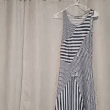 finn & clover | Dresses | Blue And White Long Dress | Poshmark