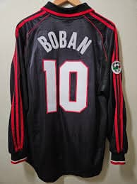 Zvonimir Boban - A.C. Milan - player issued shirt - rare 3rd model | eBay
