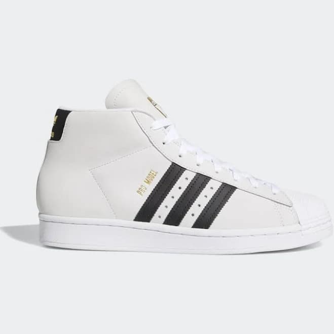 Adidas Pro Model Skate Shoe Black/Gold/White