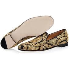 Mens Banquet Slip on Leather Shoes Party Embroidery Wedding Loafers Low Top New | eBay