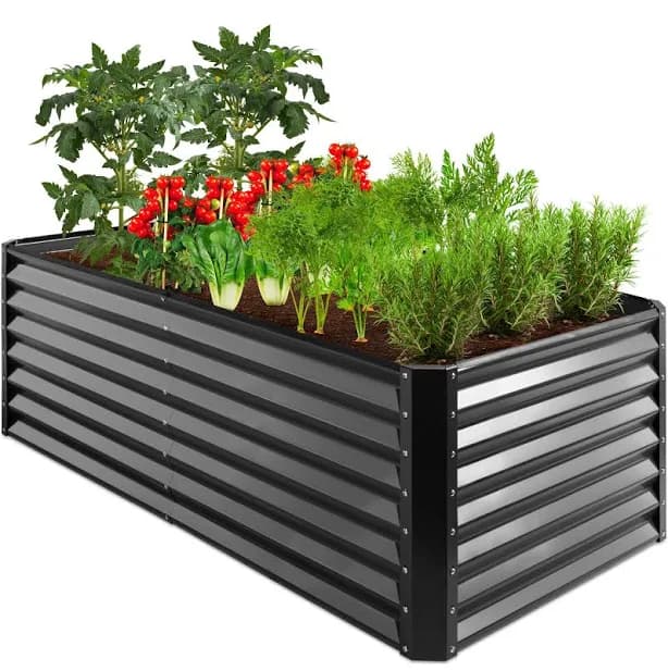 Best Choice Products 6x3x2ft Outdoor Metal Raised Garden Bed