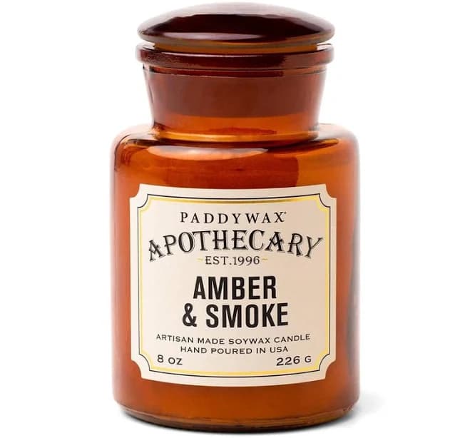 Paddywax Apothecary Amber & Smoke Scented Candle