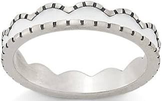 James Avery Women's Sterling Silver Enamel Scalloped Stacked Ring