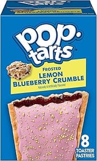 Toaster Pastries, Breakfast Foods, Kids Snacks, Frosted Lemon Blueberry Crumble (8 Pop-Tarts)