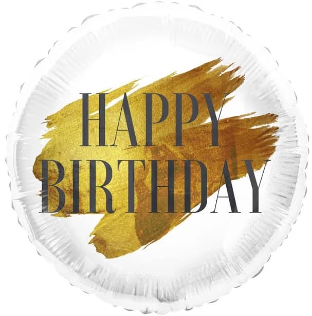 24K Gold Happy Birthday Foil Balloon