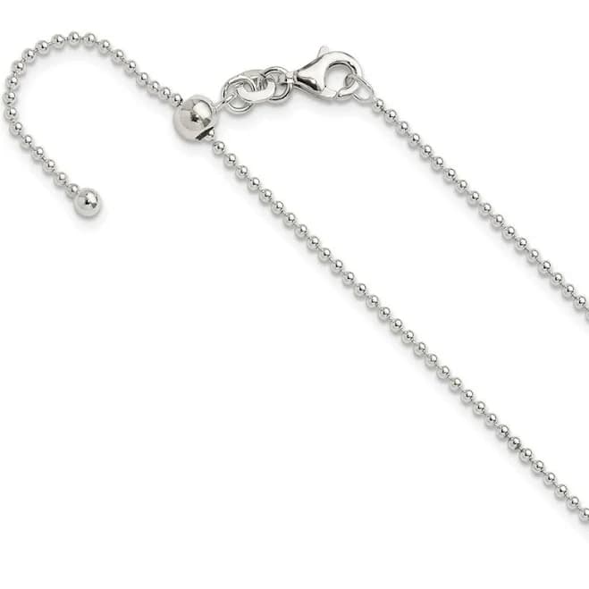 Annika Bella 925 Sterling Silver Beaded Bar Necklace for Women, Dainty Short Necklace with Silver Beads, Tarnish Resistant Jewelry, Gift for Her