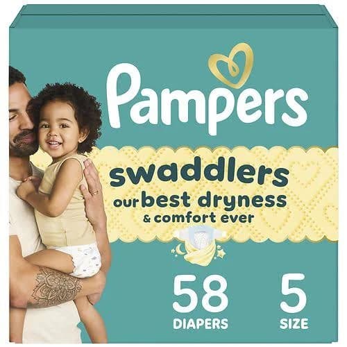 Pampers Disposable Baby Diapers No Scent, Size 5 (20-37 lbs) - 58.0 ea