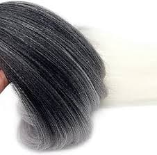 Amazon.com : Sixersi Ombre Braiding Hair Pre Stretched 1b/Grey/White Pre Sectioned Crochet Braiding Hair Extensions For Braids 26 Inch Knotless Weave Hair for Black Box Braids : Beauty & Personal Care