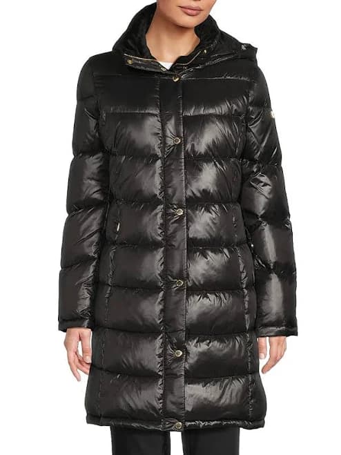 Halston Women's Packable Hooded Puffer Coat