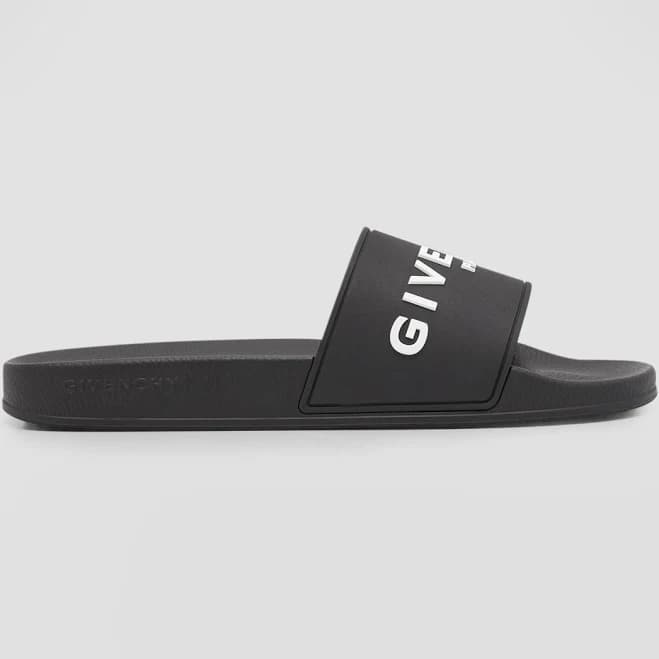 Givenchy Men's Logo Slide Sandals, Black, Men's, 40 (7), Sandals & Slides Slides