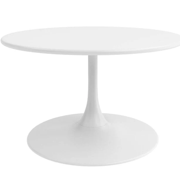 31" Round Steel Coffee Table with Pedestal Base George Oliver
