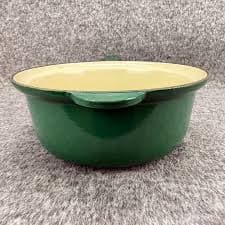 Le Creuset #22 8 inch Multifunction Enameled Green Cast Iron Saucepan Pot NO LID