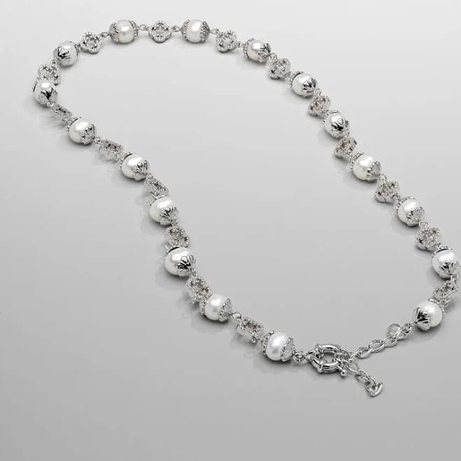 Men's Filigree Pearl Necklace