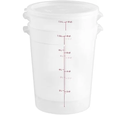 Cambro 8 Qt. Round Translucent Container/Lid Shrink Pack 2