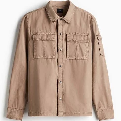 H&M Men's Regular-Fit Utility Overshirt