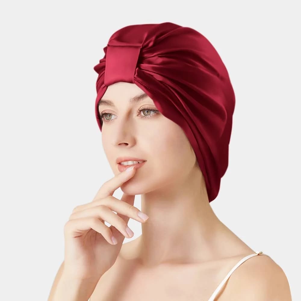 ELLESILK Pure Silk Bonnet, Beige