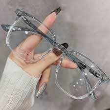 Fashion Women Large Square Glasses Anti-blue Light Clear Eyeglasses Ultralight Unisex Transparent Computer Glasses - Walmart Business Supplies