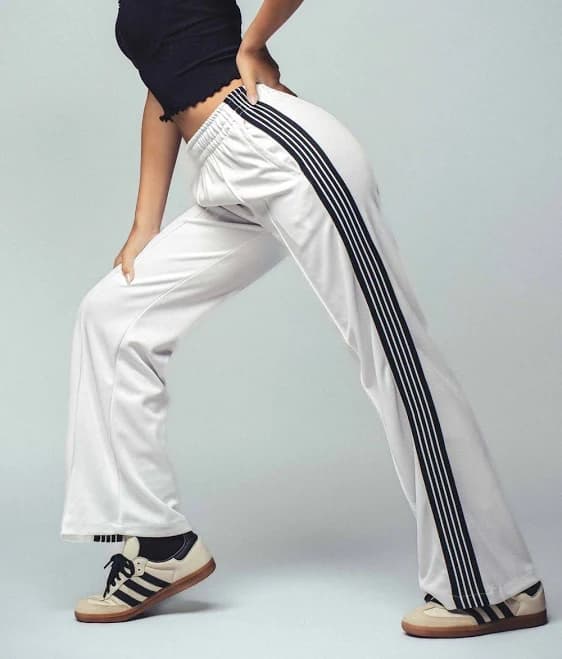 Varsity Stripe Wide Leg Track Pants
