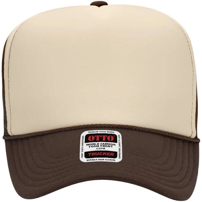 Adult Otto Cap 5 Panel High Crown Mesh Back Trucker Hat