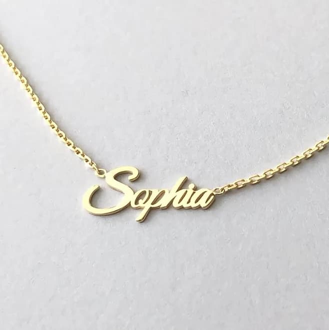 Personalized Dainty Gold Name Necklace