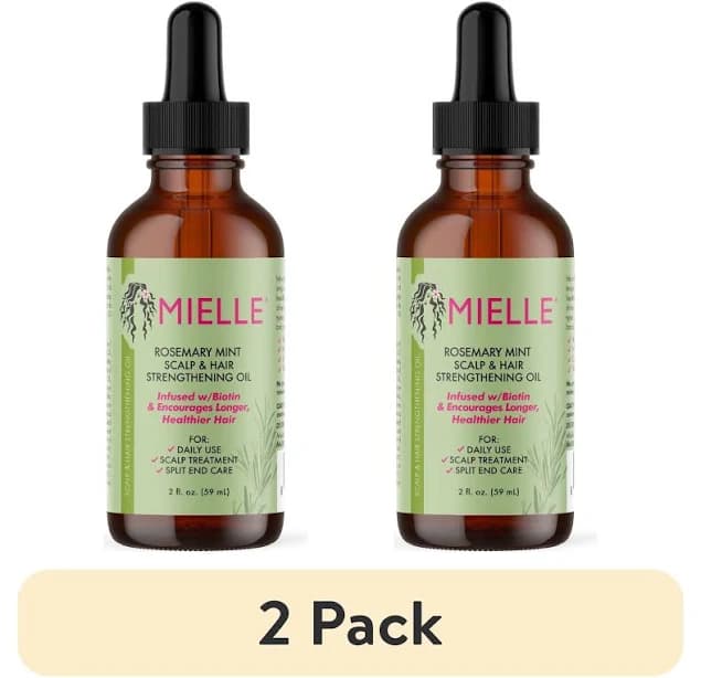(2 pack) Mielle Strengthening Scalp & Hair Oil, Rosemary Mint, 2 oz