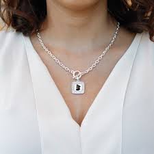 Silver The Rottweiler Square Charm Toggle Necklace – Inspired Silver
