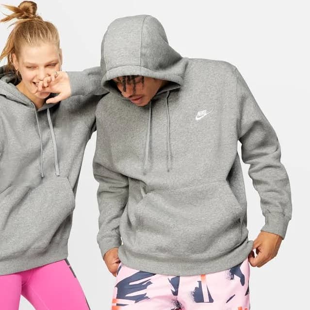 Men's Nike Sportswear Club Fleece Pullover Hoodie in Grey, Size: 4XL | BV2654-063