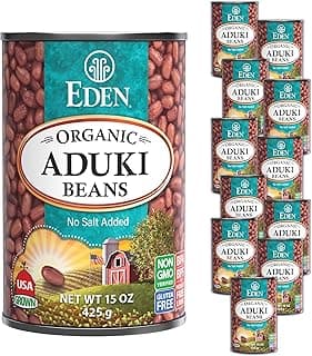 Eden Organic Aduki Beans, (Azuki, Adzuki), Non-GMO, No Salt Added, Red Beans, Macrobiotic, 15 oz. Can (12-Pack Case)