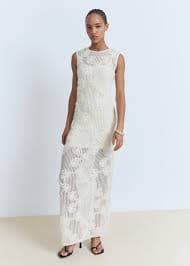 Floral crochet dress - Women | MANGO Niger