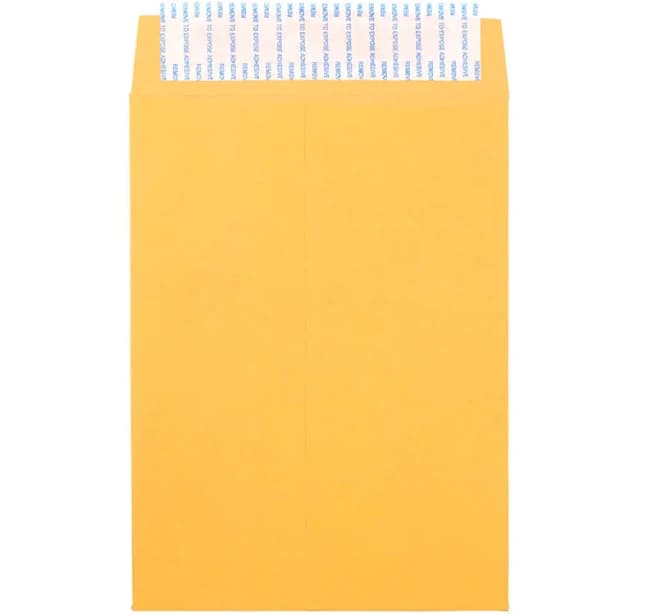 Kraft 7 1/2 x 10 1/2 Open End Envelopes