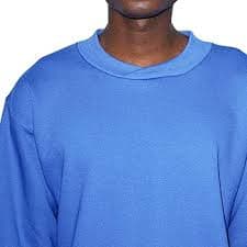 American Apparel Men's Flex-Fleece Crossneck Long Sleeve Pullover, Palace Blue, Large at Amazon Men's Clothing store