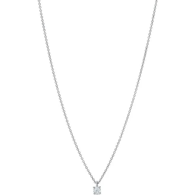 Tiffany Solitaire Diamond Pendant in Platinum