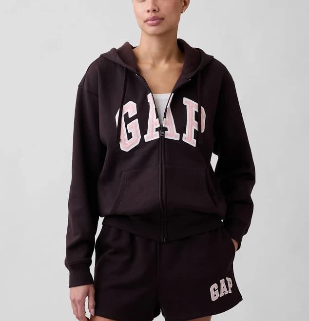 Gap Women's Relaxed Gap Logo Zip Hoodie
