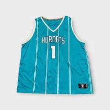 YOUTH JERSEY Small Fanatics Stripped Blue/White CHARLOTTE HORNETS LaMelo Ball #1