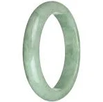 Mays Gems Real Grade A Jadeite Half Moon Bangle Bracelet