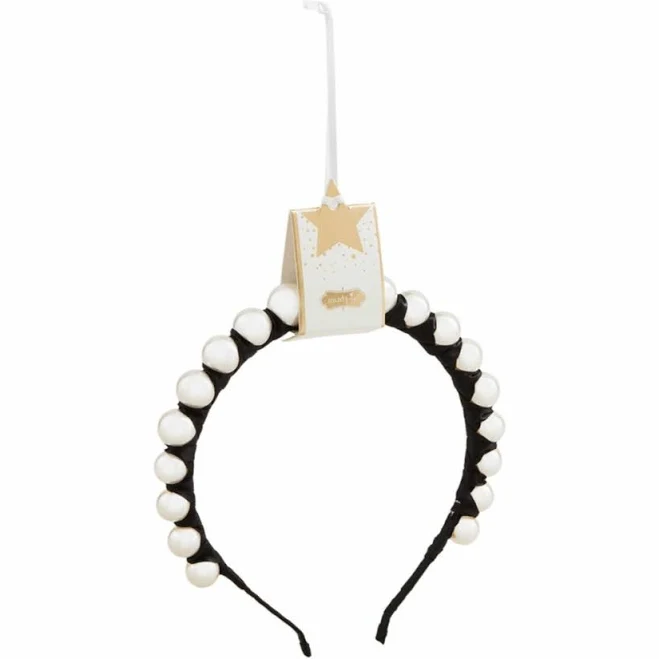 Mud Pie Women's Large Beaded Pearl Headband