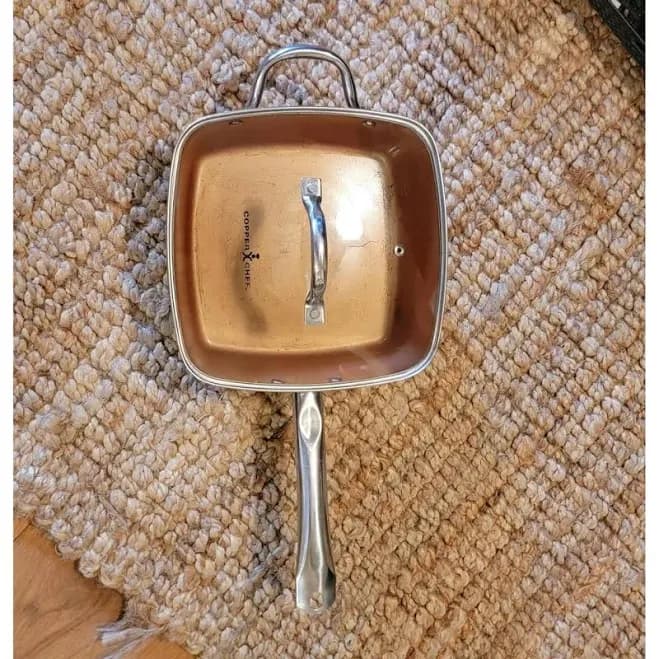 Copper Chef 9.5" Square Fry Pan with Lid