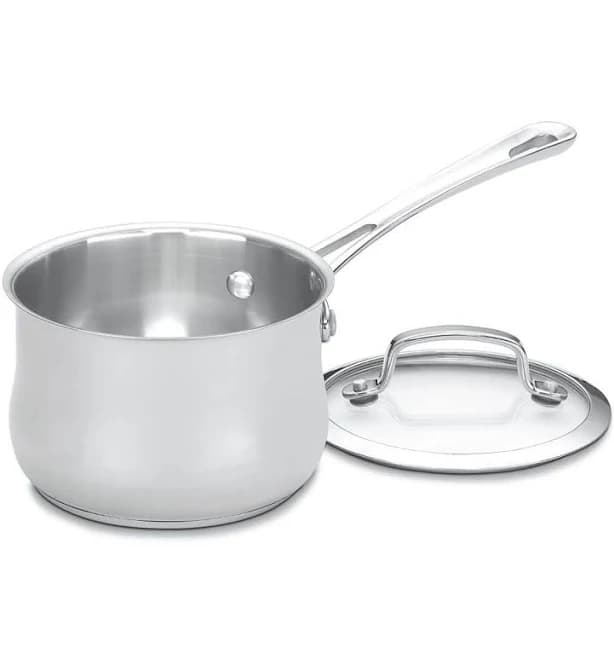 Cuisinart Contour Stainless 1-Quart Saucepan with Cover