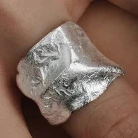 Minimalist Handmade Chunky Sterling Silver Wide Band Ring