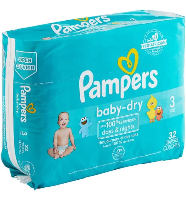 Pampers Baby-Dry Size 3 Baby Diapers - 128/Case