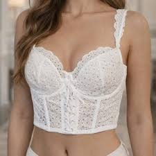 Victoria's Secret | Tops | Victorias Secret White Lace Top Open To Offers | Poshmark