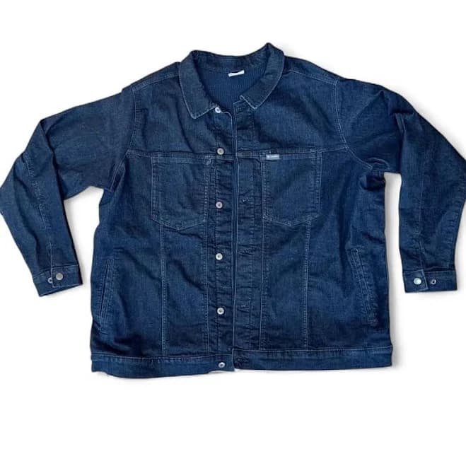 Columbia Men's Blue/Navy Denim Jacket - Warm Waffle Lining, Size L
