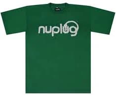 Green and White Distressed T Shirt