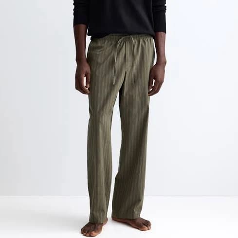H&M Men's Relaxed-Fit Poplin Pants