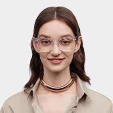 Sage Clear Frame Glasses with Rectangle Frame Online | ZEELOOL