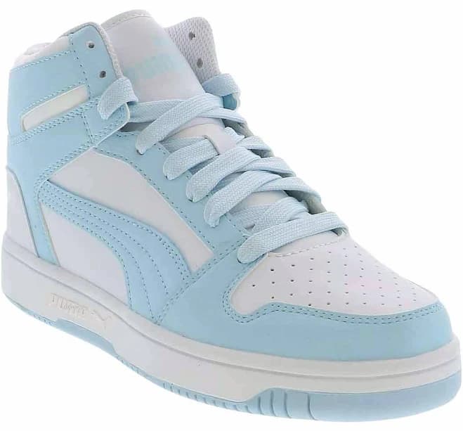 PUMA Women's Rebound Layup Mid High-Top Leather Sneakers