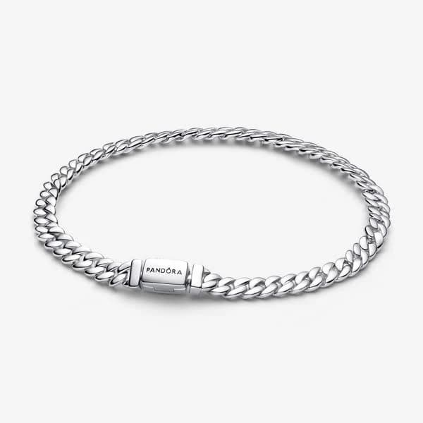 Pandora Sterling Silver Cuban Chain Bracelet